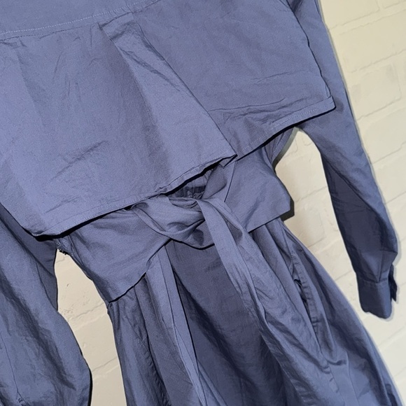 Free People dress Isley Midi attached shrug XS blue purple long sleeve - Picture 9 of 11